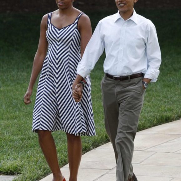 TALBOTS SHORELINE Chevron Striped Dress Size 16P - Picture 4 of 13